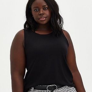 Torrid Vintage Jersey Tank Black 5X